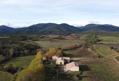 Domaine viticole à vendre saint chinian vue aérienne 2